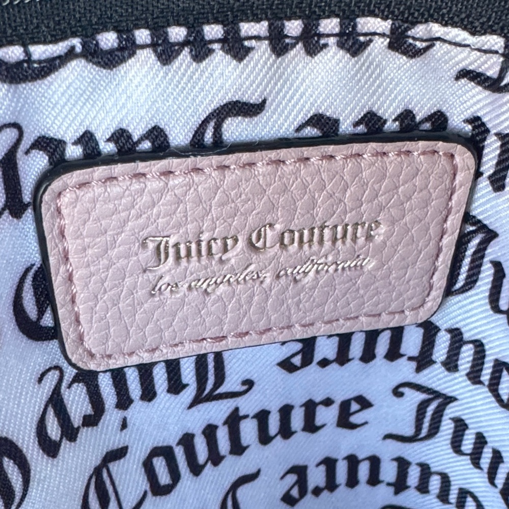 Juicy Couture Metallic Rose Quilted Tote Bag Snow Bunny Weekender Bag Luggage Lg - Picture 11 of 14